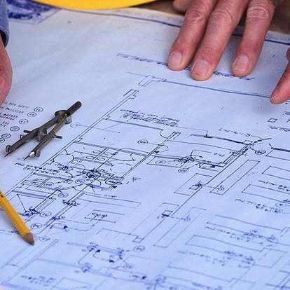 Detailed architectural plans and blueprints
