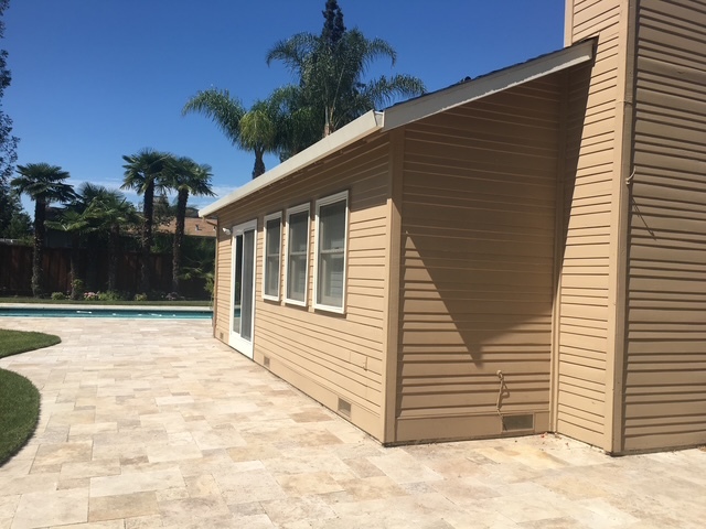 Poolside construction project